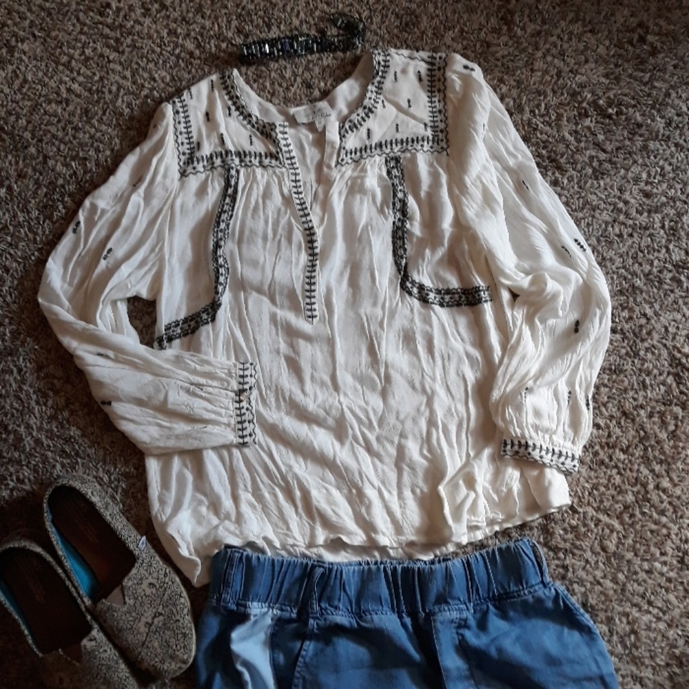 Peasant boho Lucky Shirt M - Picture 2 of 6